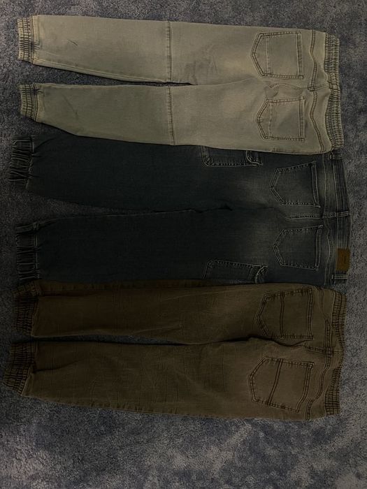 Spodnie komplet jeansy z boku kieszenie