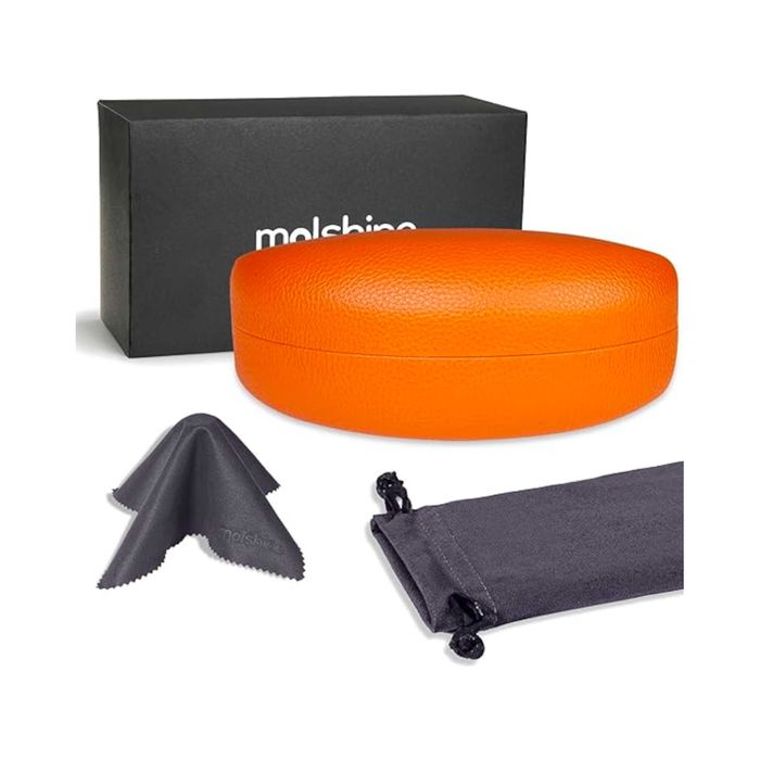 Twarde Etui MOLSHINE Na Okulary Klasyczne Słoneczne Pomarańczowy