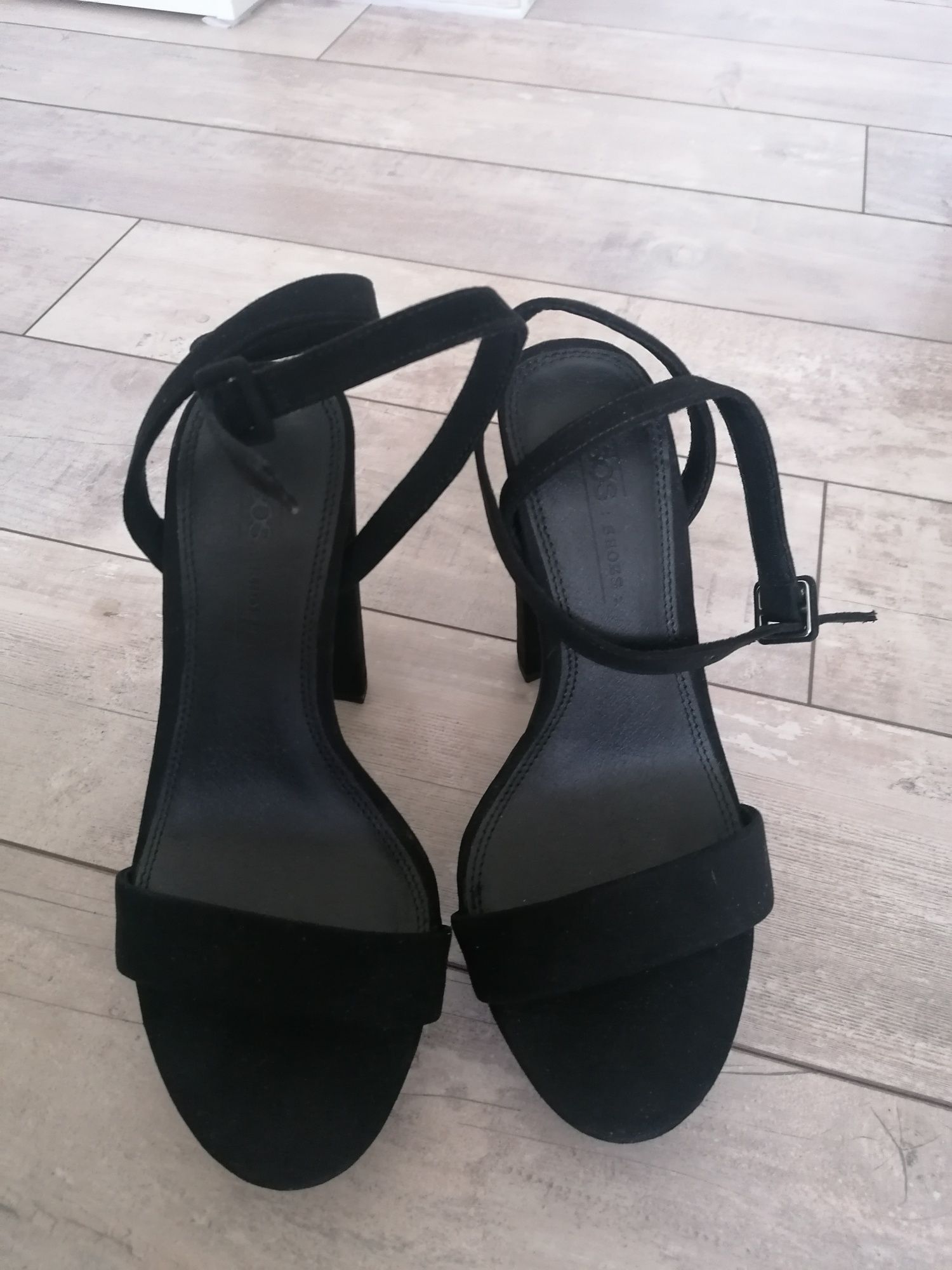 Buty damskie Asos, sandały czarne zamszowe rozmiar 5 (38), nowe