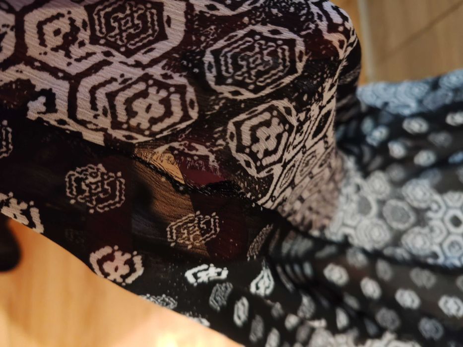 Zwiewna długa sukienka Jean Pascale rozmiar 44/46 poliester