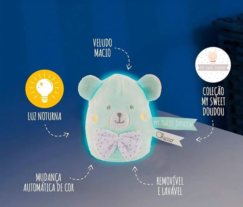 Luz de presenca DouDou Teddy Chicco