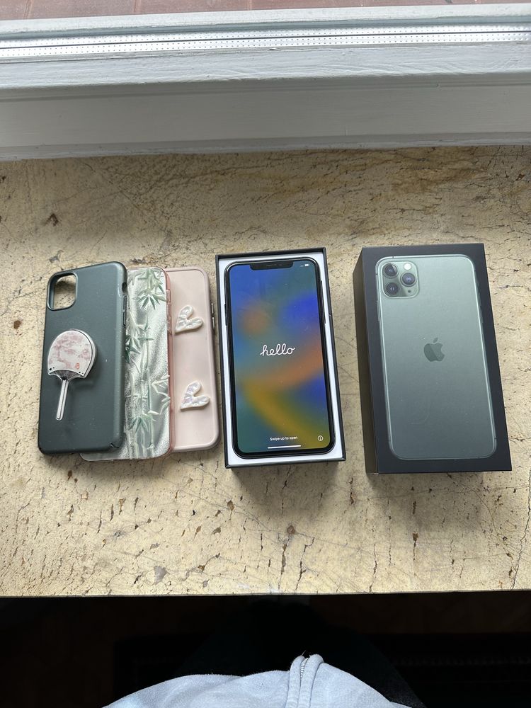 iphone 11 pro max 512gb midnight green zielony super stan zestaw