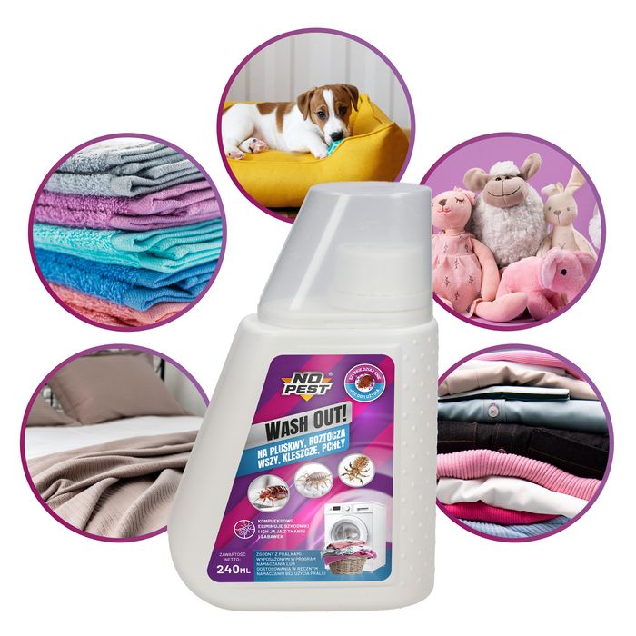 Preparat, środek na pluskwy i wszy. Płyn do pralki No Pest® 240 ml