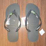 Chinelas Havaianas mod. Brasil FC tam. 39/40 pretas - novas