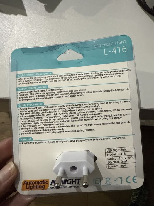 Lampka nocna led