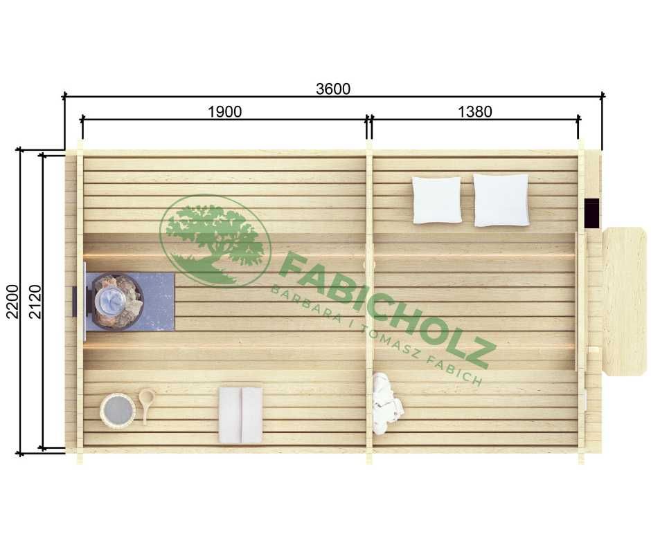 Cube Large Close 3,0m sauna ogrodowa zewnętrzna