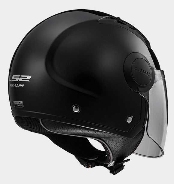 Kask otwarty Jet LS2 OF562 Airflow czarny mat rozmiar XS 53-54 cm