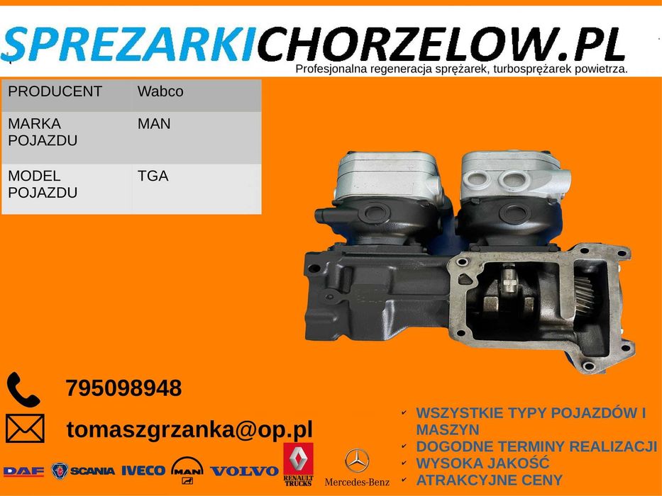 Sprężarka powietrza Wabco do MAN TGA