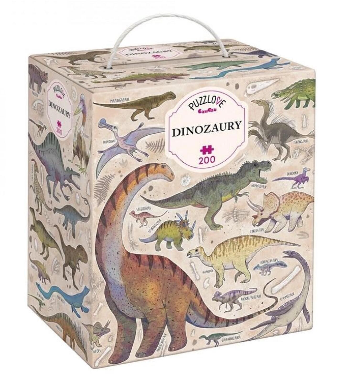 Puzzlove CzuCzu Dinozaury 200 el. puzzle rodzinne pudełko,172x206 mm