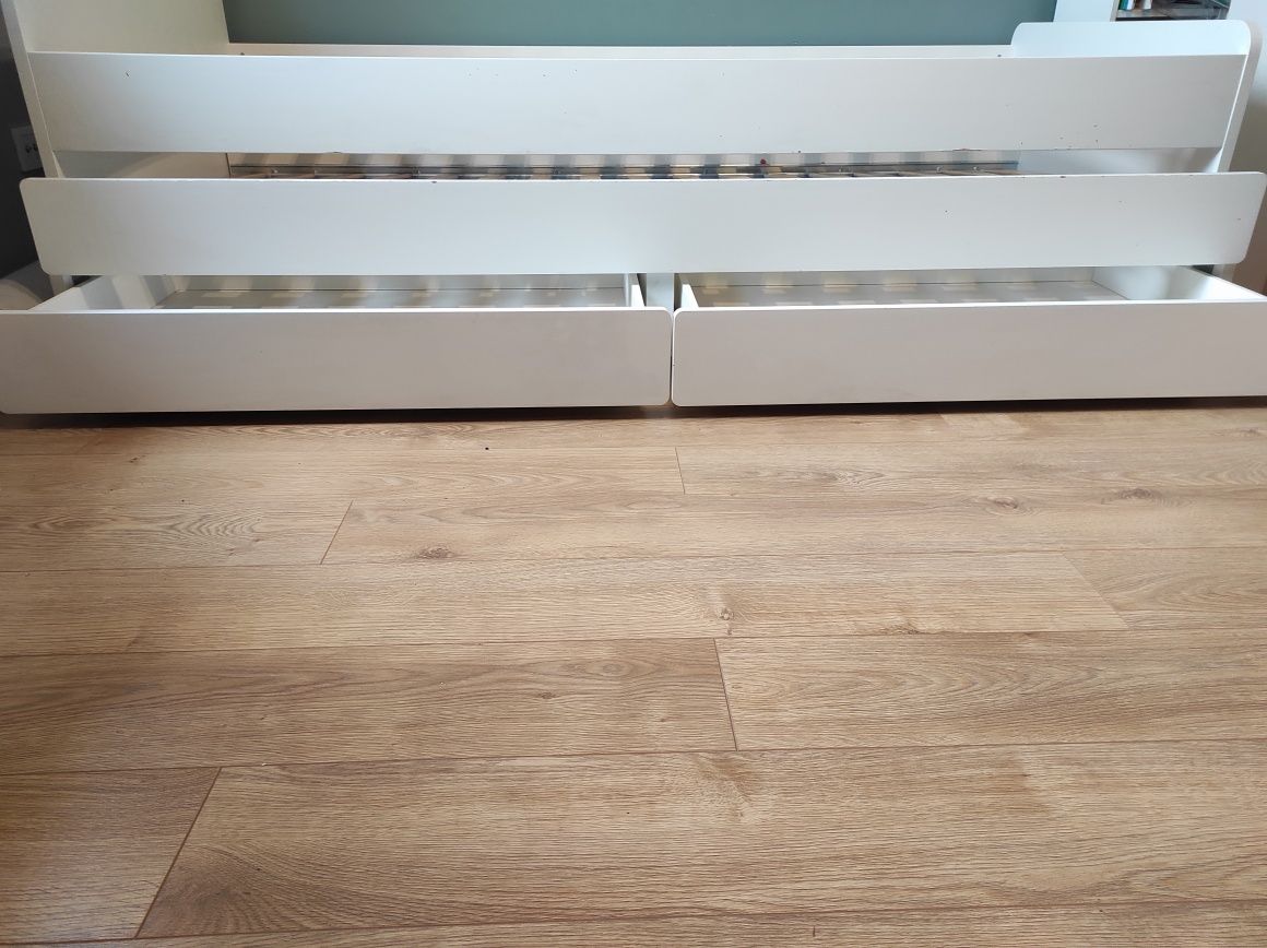 Łóżko ikea SLÄKT 2-osobowe z szufladami