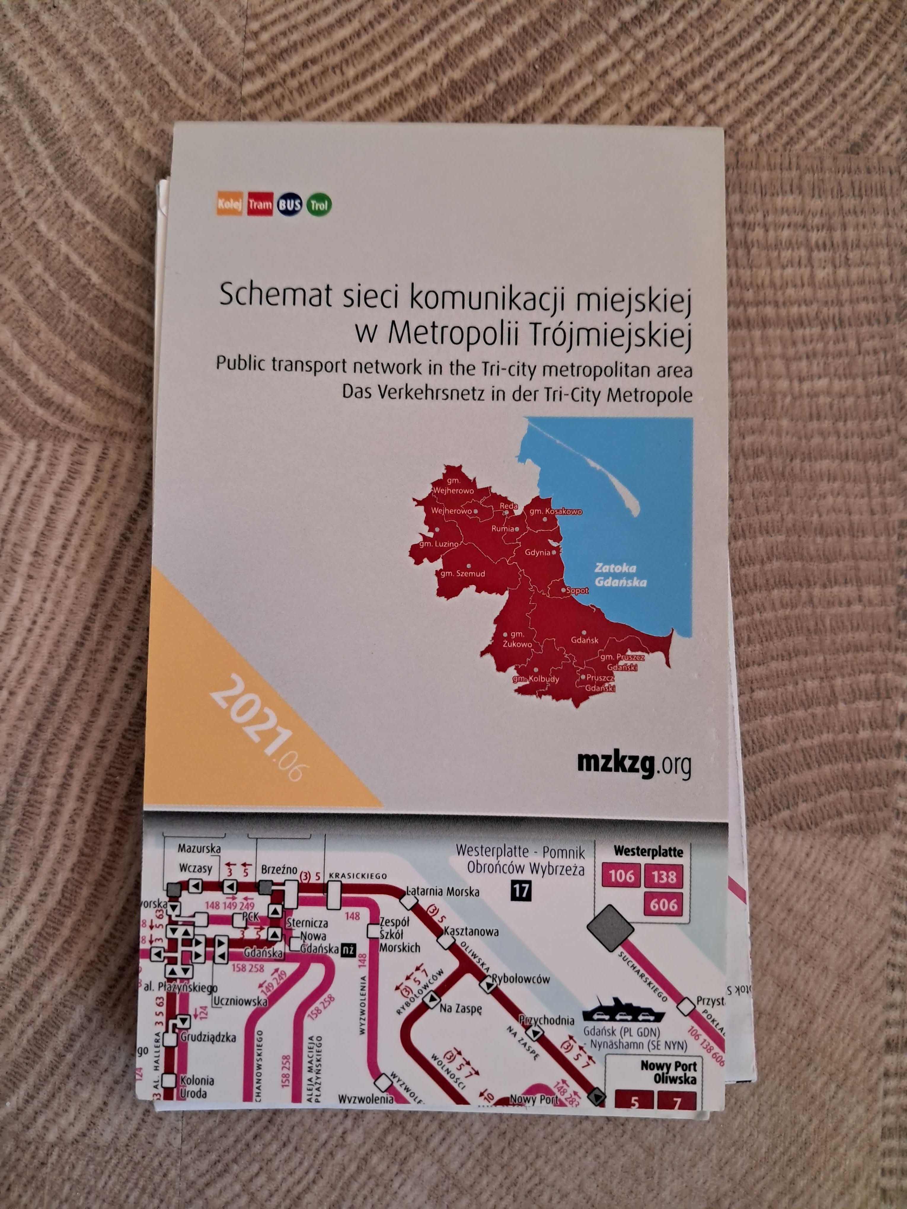 schemat sieci komunikacji miejskiej trójmiasto SKM ZKM ZTM tramwaj