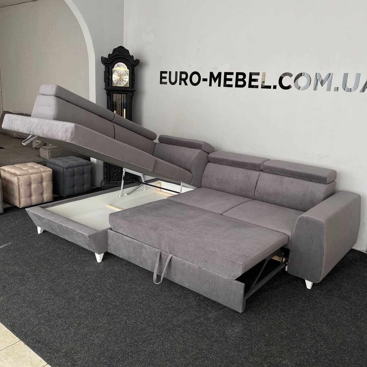 Тканинний кутовий новий диван