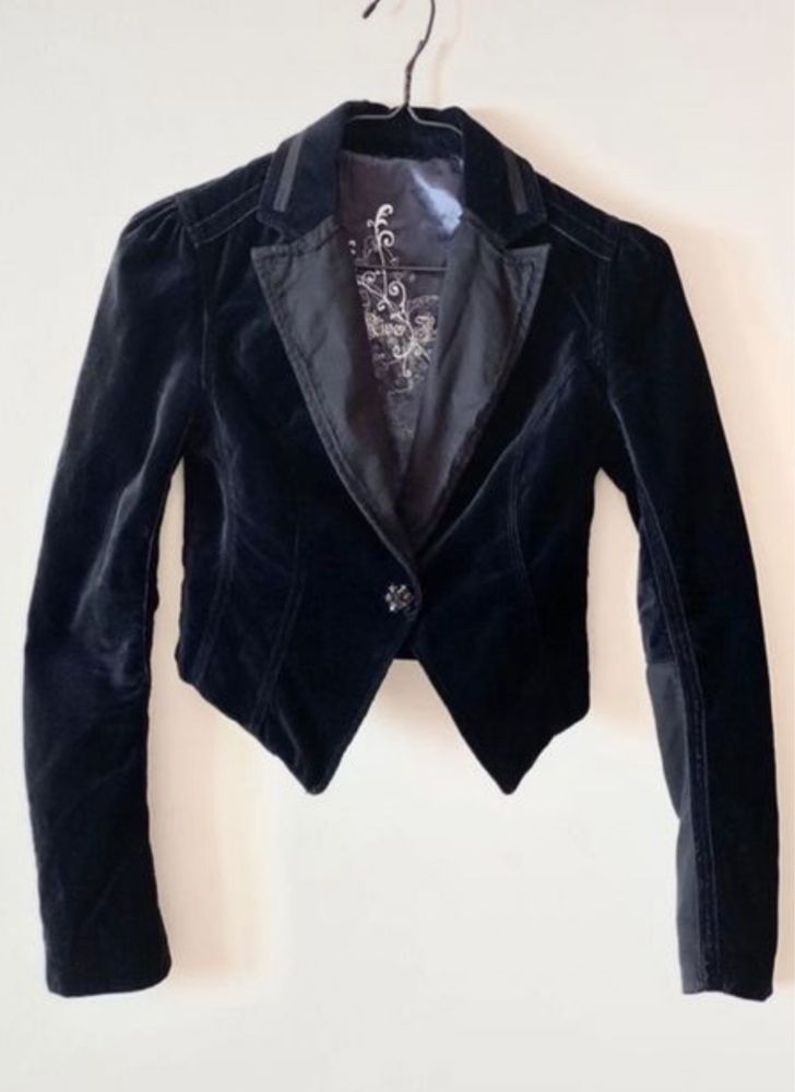 Aksamitny zakiet river island xs