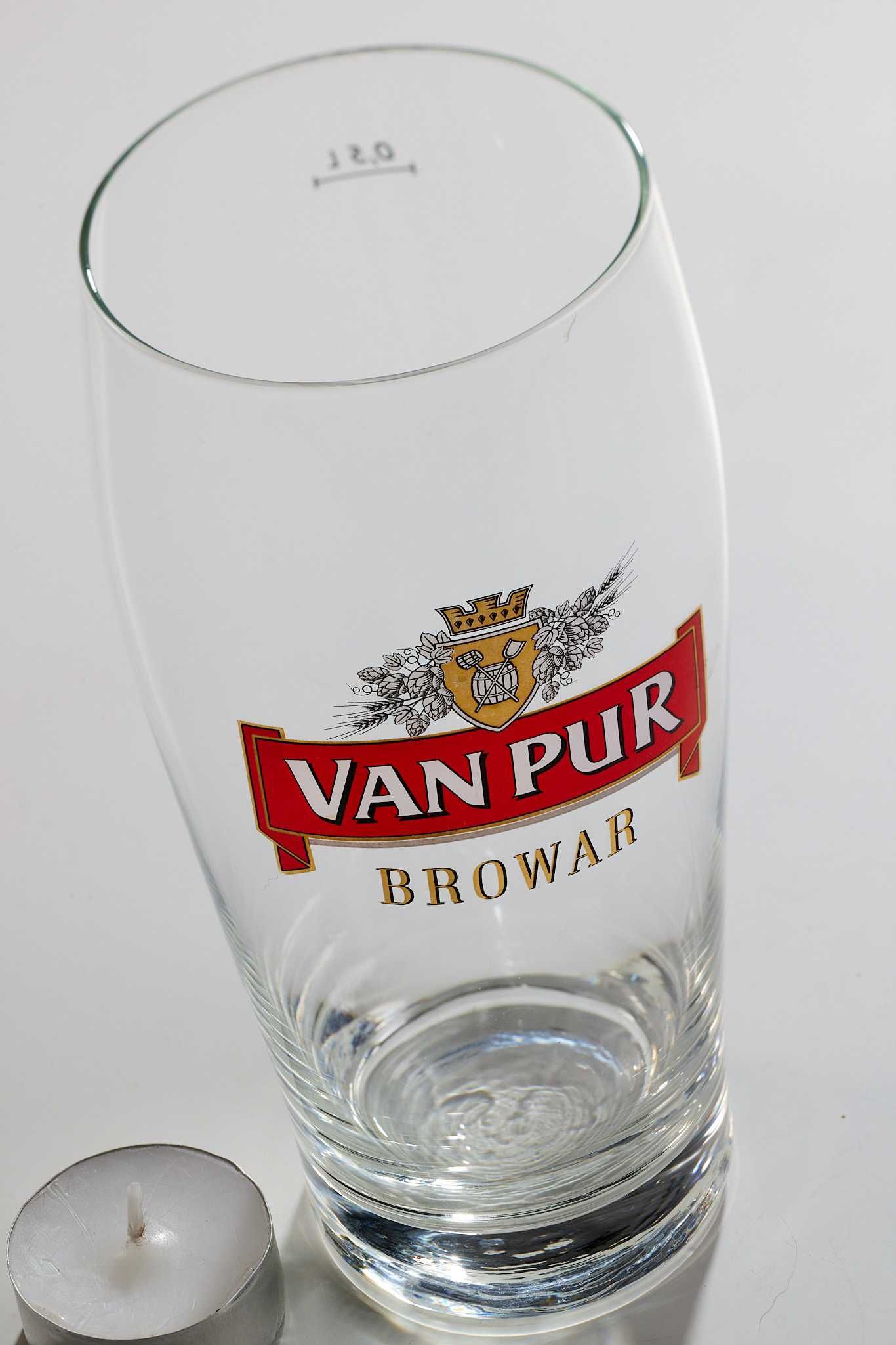 wysoka szklanka do piwa pokal vintage Van Pur 0,5l