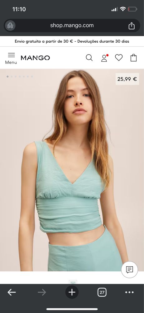 Top cropped modal - novo com etiqueta