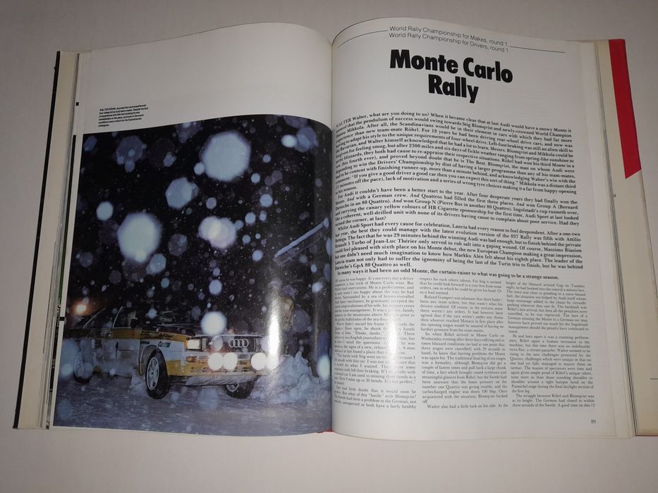 Anuário Rallycourse 1984 Blomqvist Audi Grupo B