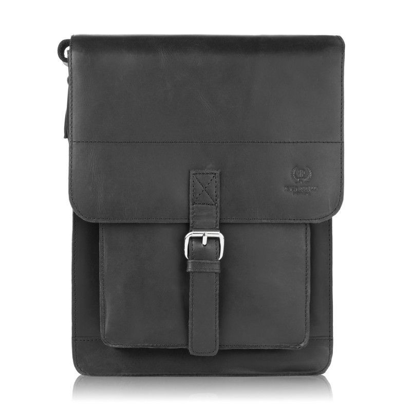 Skórzana męska torba na ramię w stylu vintage Paolo Peruzzi T-91-HBL