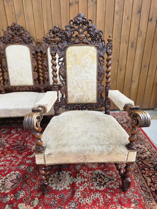 Wypoczynek barok renesans rzeźbiony sofa + trony #2011 Stylowy Węgrów