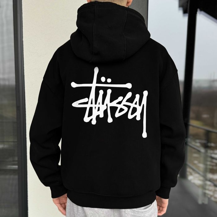 Кофта Stussy — Биг Лого Принт — Fuzzy Ice — XS S M L XL — Худи Стусси