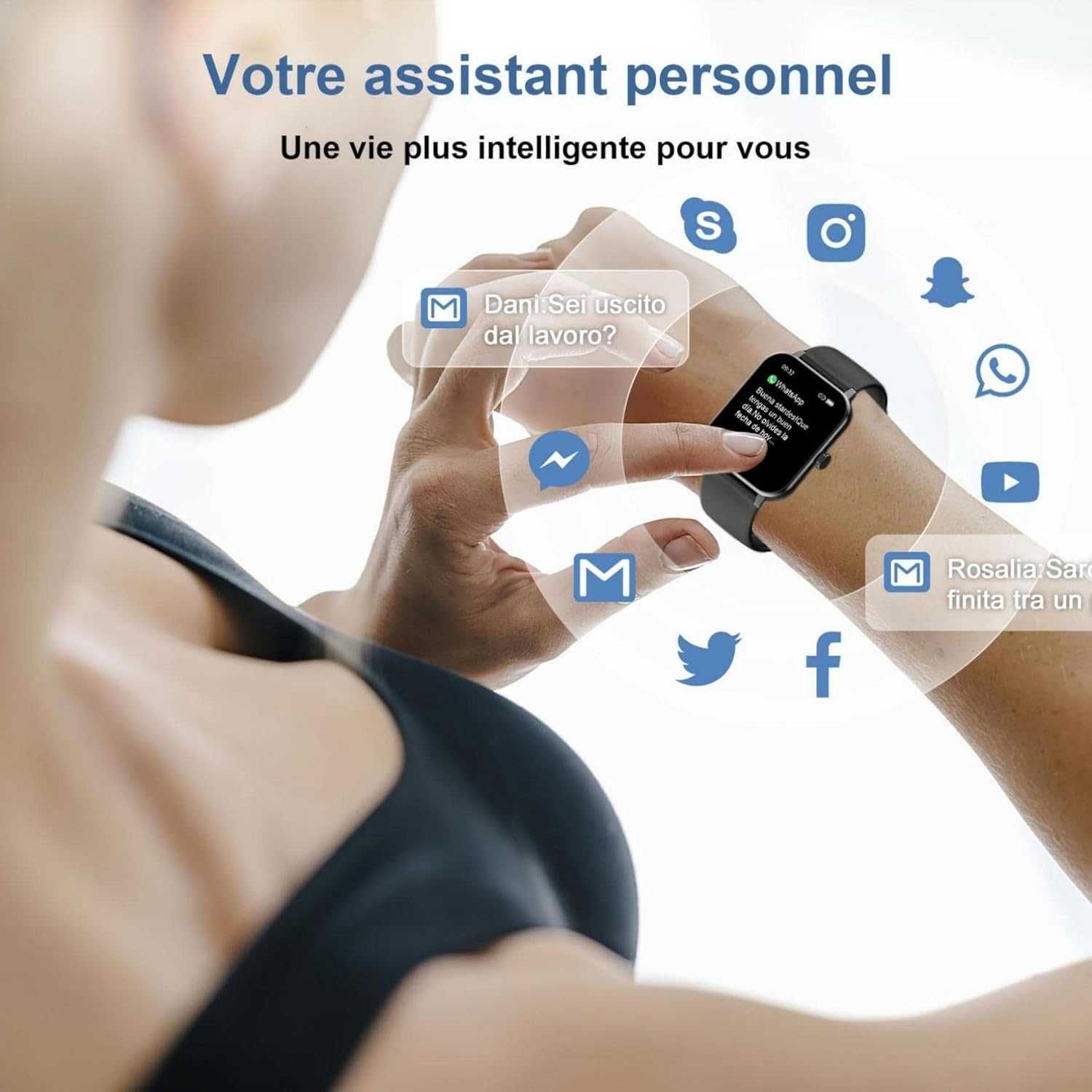 Blackview R3 PRO smartwatch tętno sen SpO2  temperatura IP68 pogoda