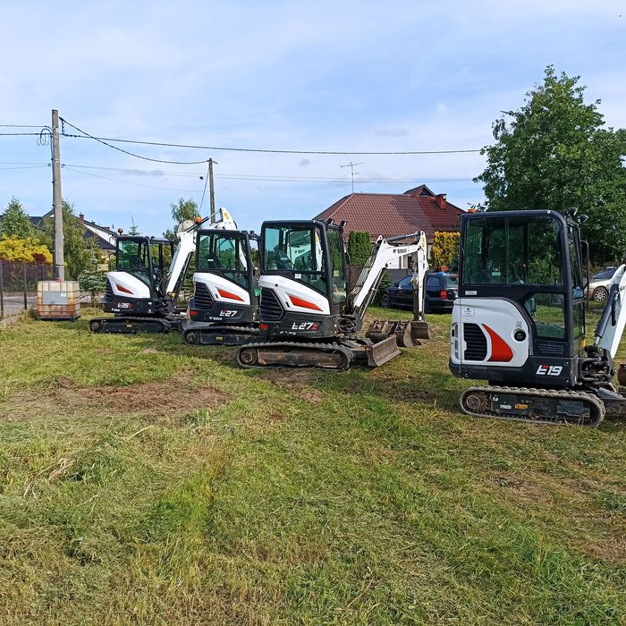 wypożyczalnia wynajem minikoparka mini koparka 3 tony bobcat jcb cat