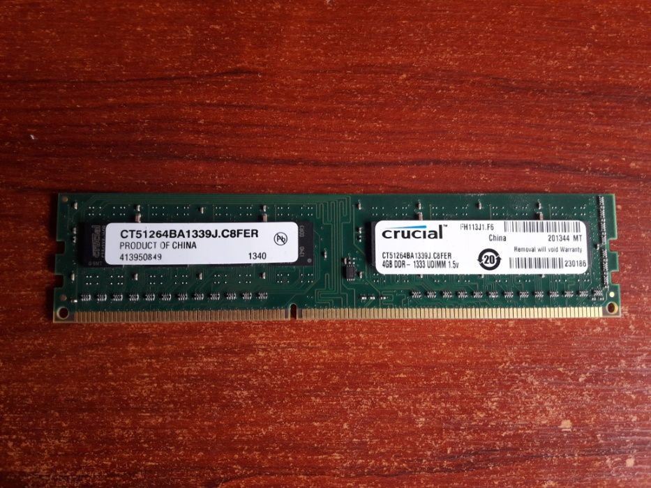 Оперативная память DDR3 4096Mb PC3-10600 Micron