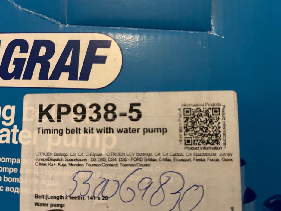 Kit Distribuição + Bomba d’água motor 1.5 PSA - Nova