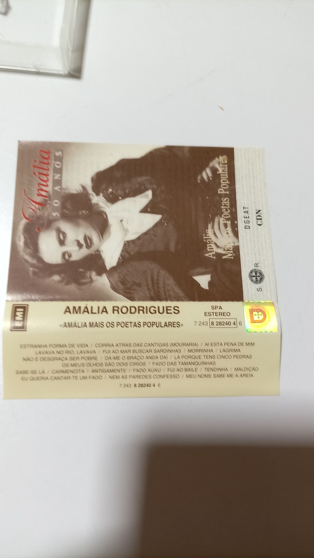 Amália Rodrigues k7  reedição 1993 EMI