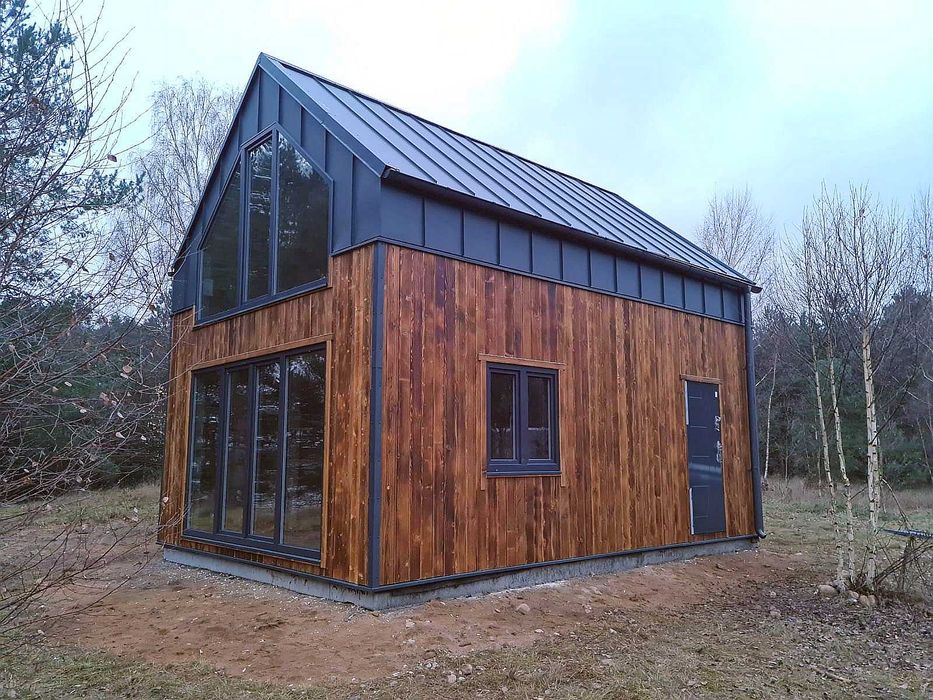 Dom Nowoczesna Stodoła, domek drewniany, letniskowy 35m2, ROD