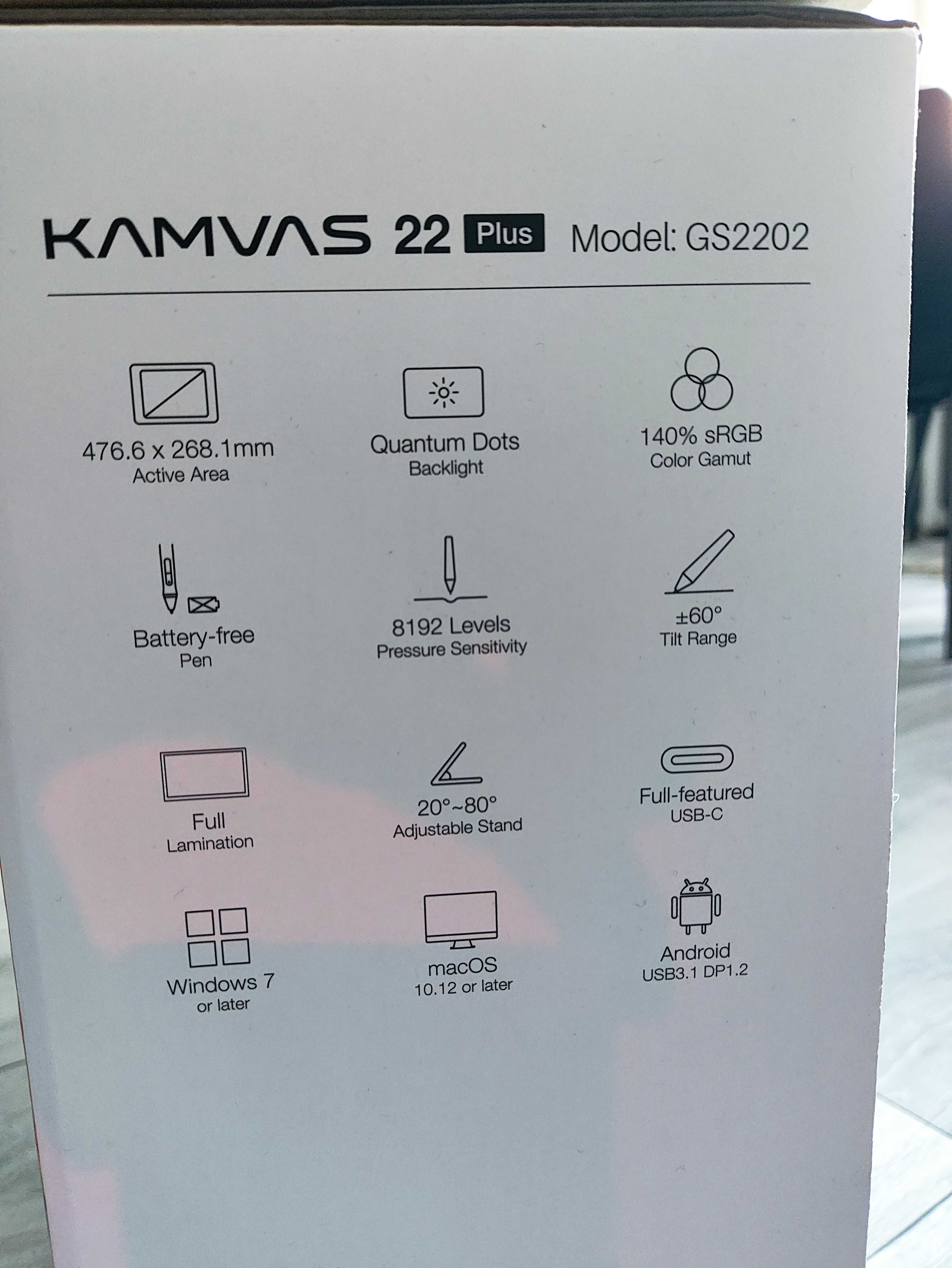 Tablet graficzny HUION Kamvas 22 Plus