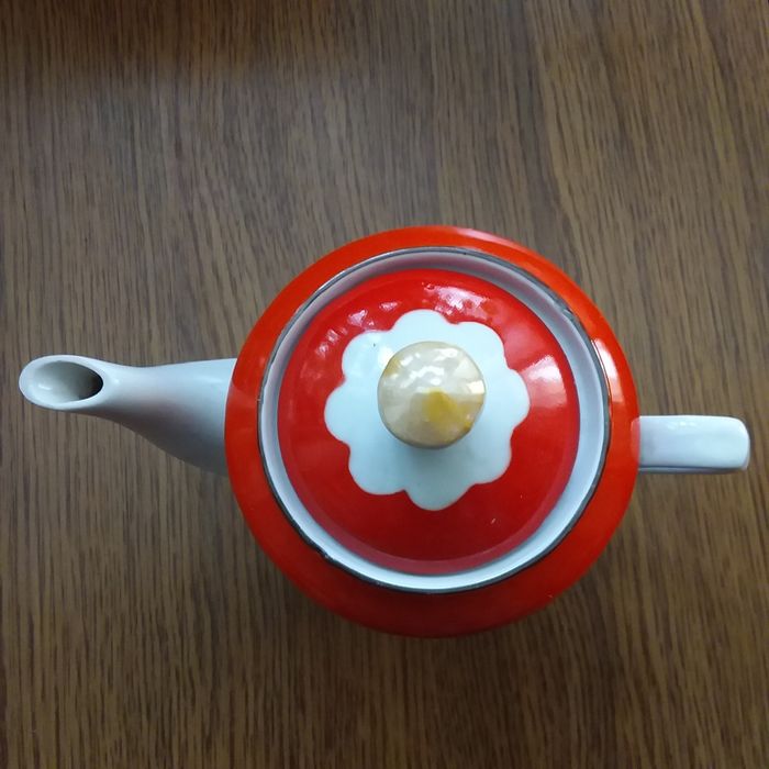 Чайник большой, доливной и заварочный СССР. Винтажные клипсы.