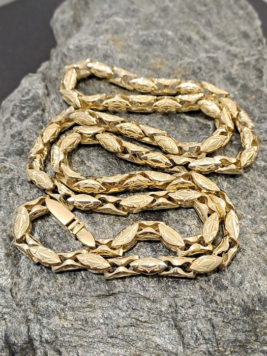 Złoty łańcuszek splot  Cartier Okrągły Nowość 585 60 cm 0.5 cm