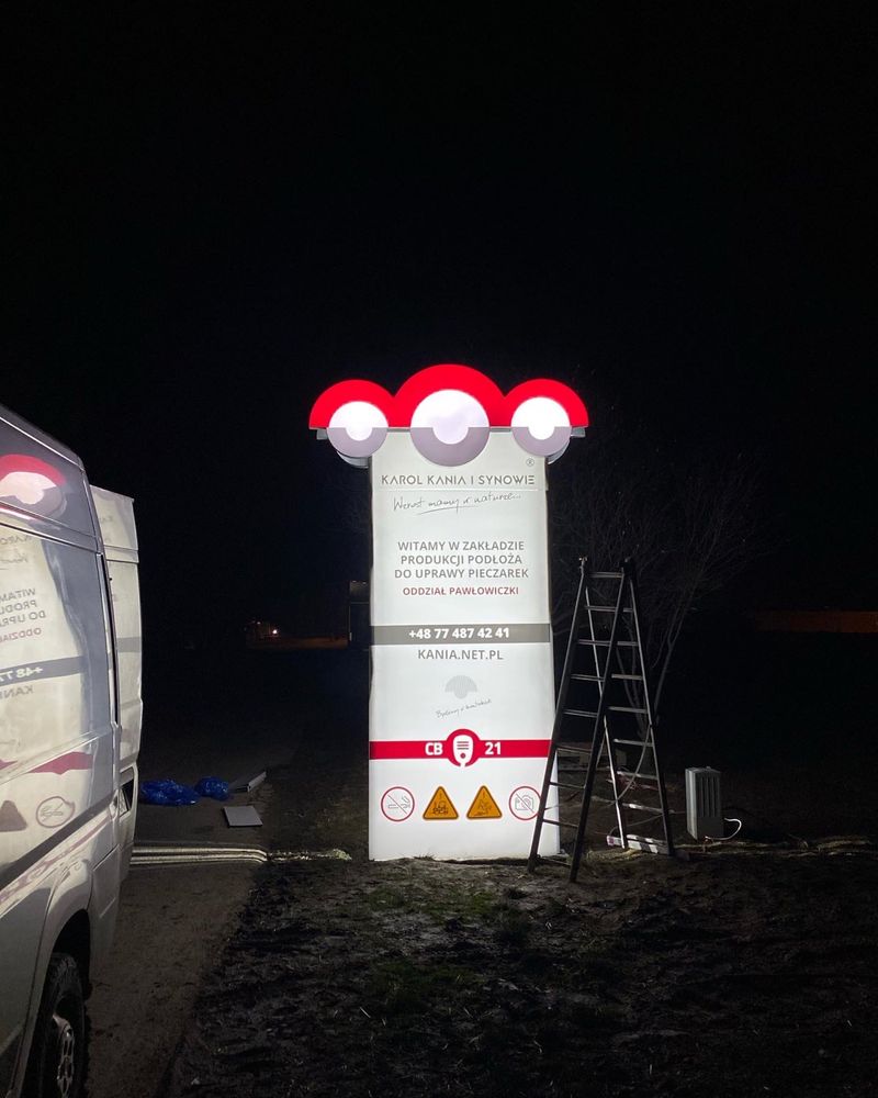 Kaseton szyld reklama podświetlana 300x50 LED dibond
