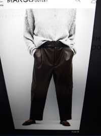 Кожаные брюки Манго,оригинал  50 размер