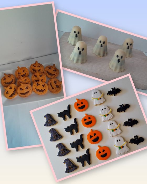 Bolos para festas e doces.