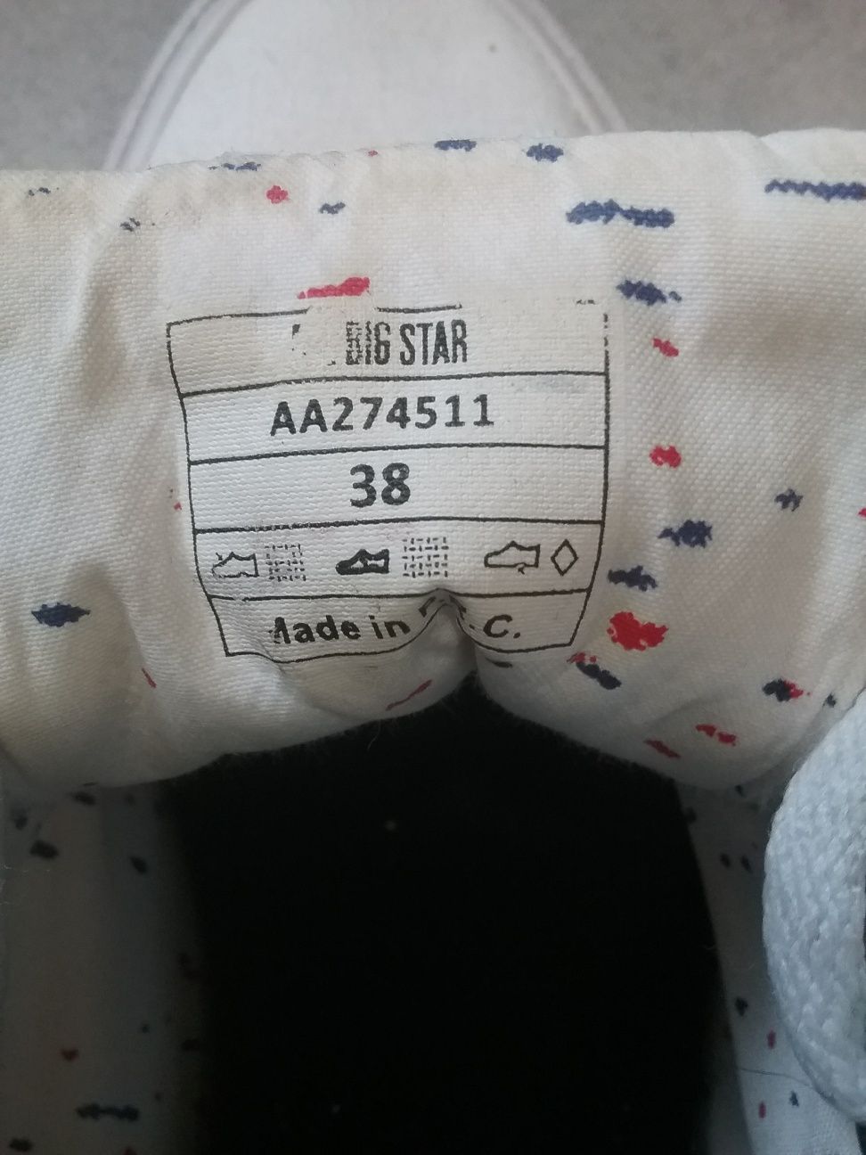 Trampki damskie BIG STAR numer rozmiar 38