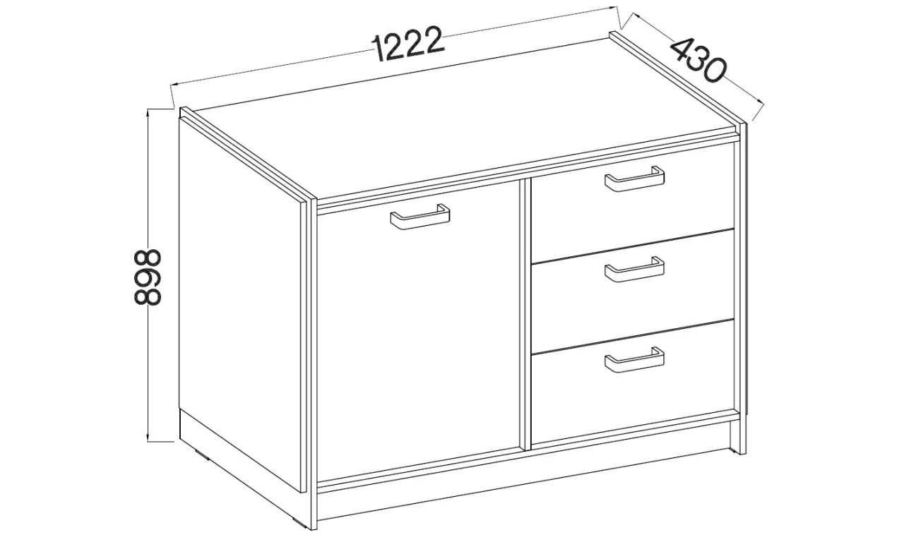 Nowa Komoda 122 cm Dostępna Od Ręki