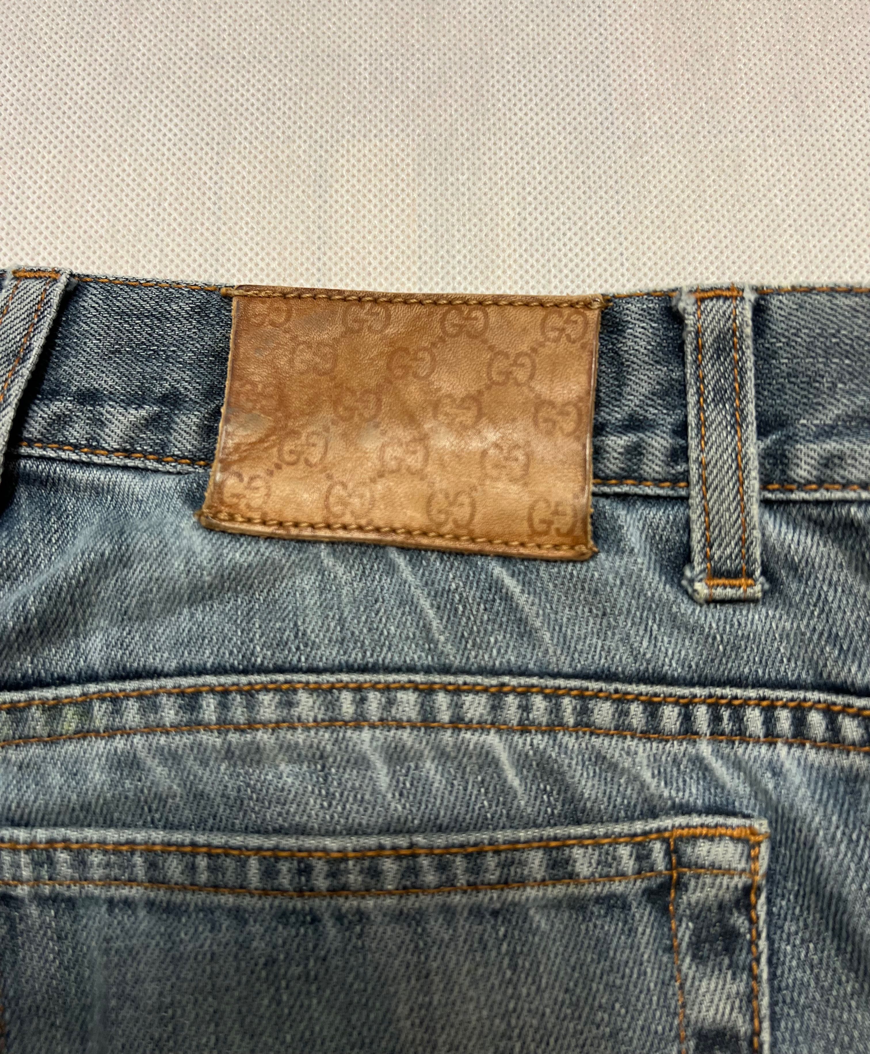 Spodnie Gucci pattern multi logo jeans