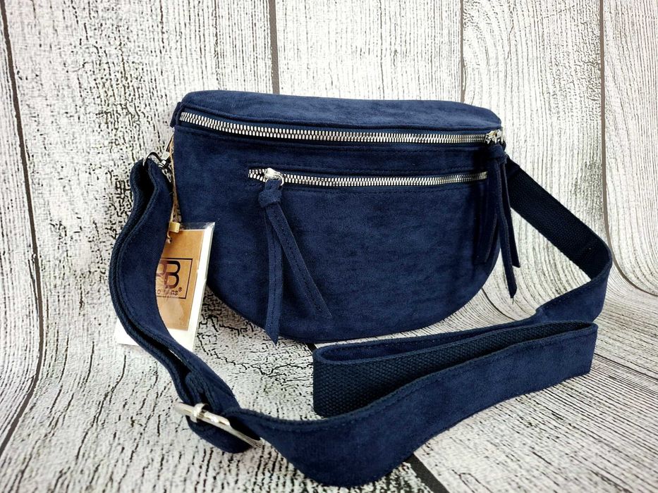 Torebka nerka   Granat  ,  Paolo Bags  Eko zamsz