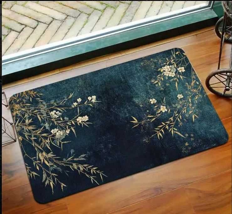 dywanik łazienkowy dywan w kolorze głębokiego turkusu