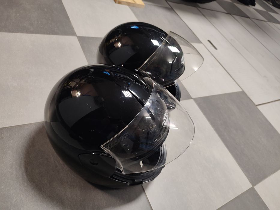 Kask, Kaski Ferro rozmiar M, czarny połysk, motocykl, skuter