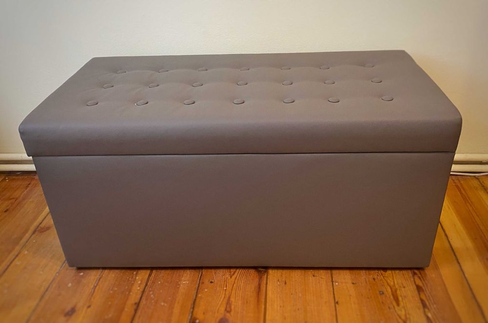Skrzynia tapicerowana / Pufa ze schowkiem - idealny stan