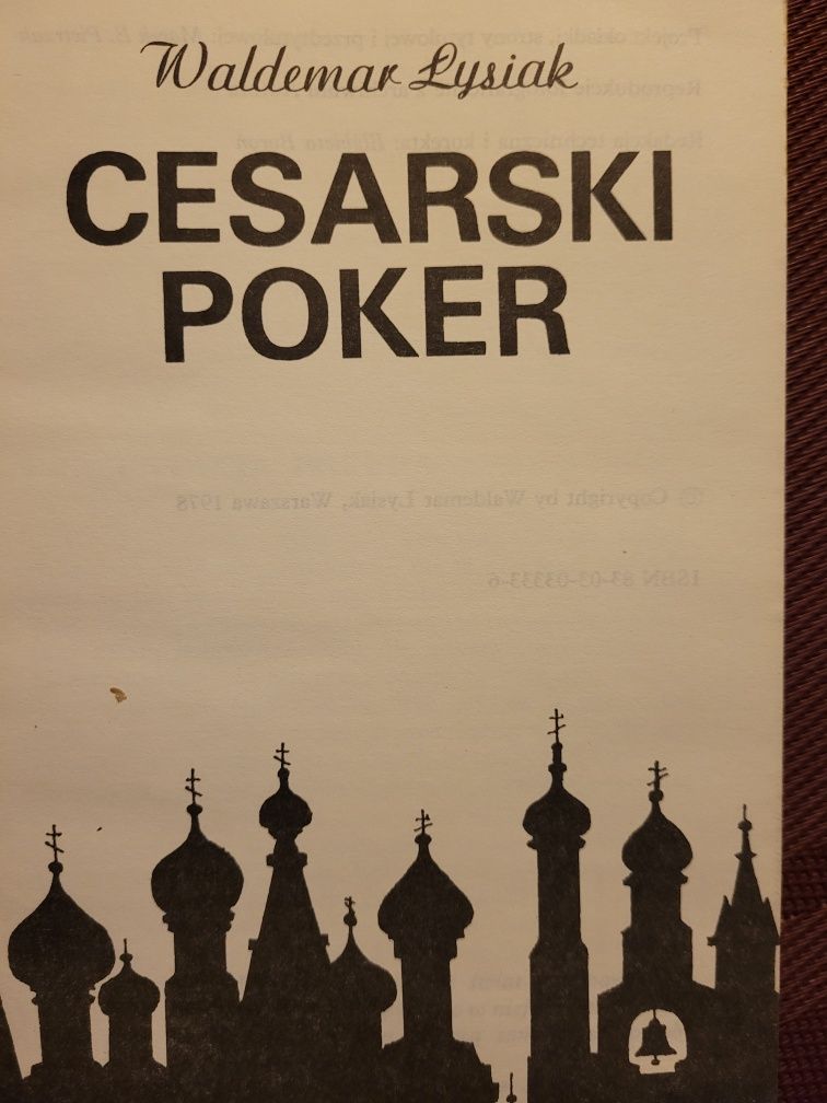 Waldemar Łysiak Cesarski poker 1991 KAW