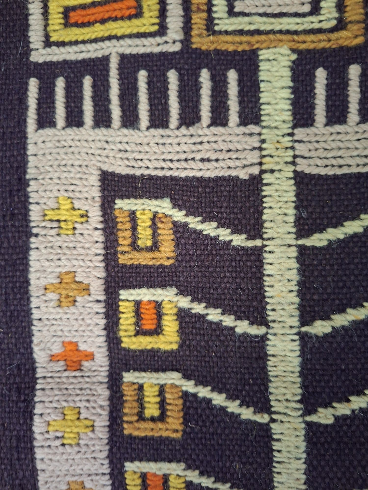 Piękny, wełniany gobelin/kilim Cepelia PRL