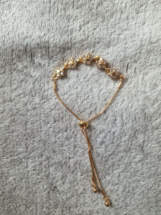 Złota bransoletka asos na ślub biżuteria