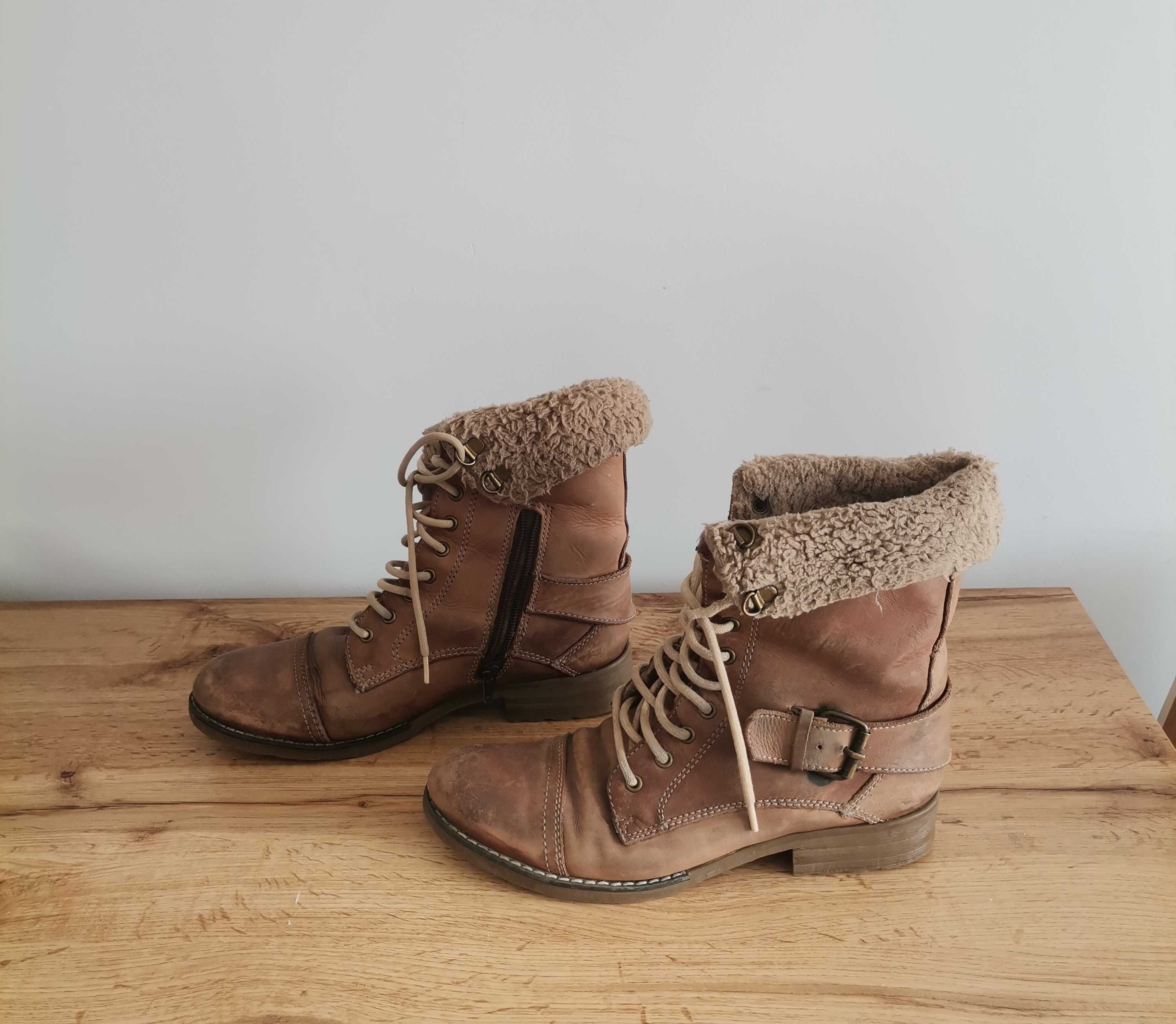 Buty zimowe skóra Lasocki rozmiar 40 wkladka 26. 5