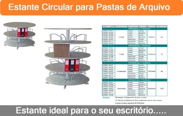 Estante circular dupla c/3 prateleiras e 2 andares p/ o seu escritório