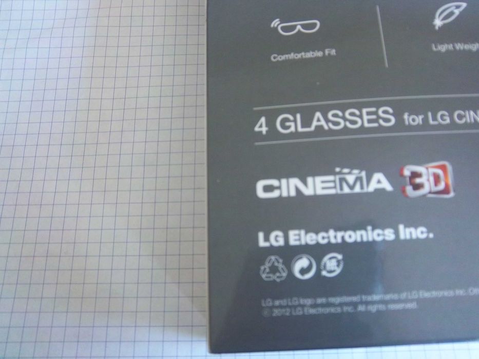3D очки для телевизоров LG -  комплект 4 штуки.