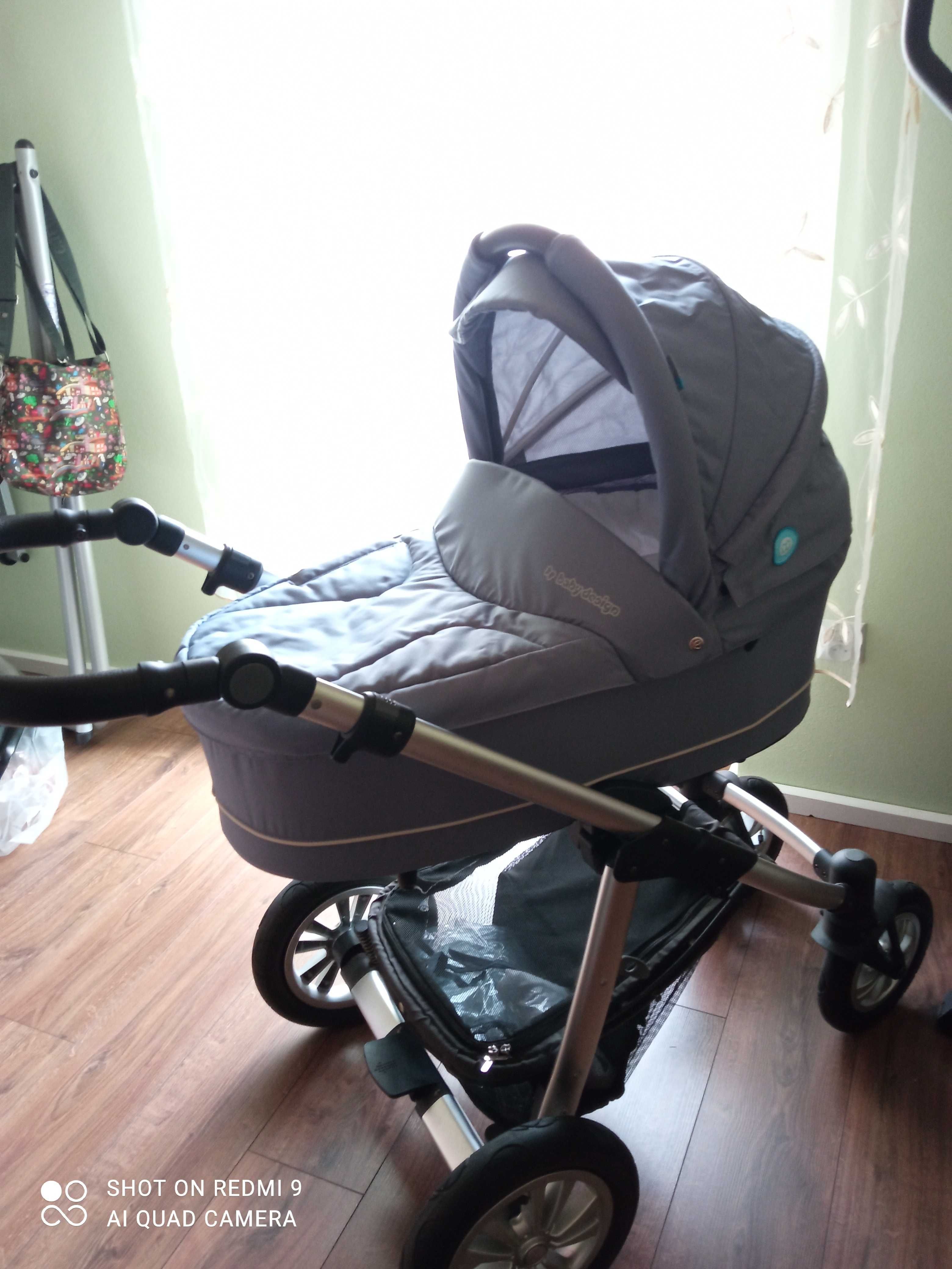 Wózek dziecięcy (3w1) Baby Design (gondola/spacerówka/nosidełko)