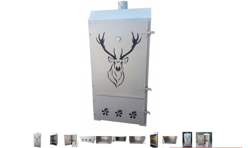 Wędzarnia metalowa solidna 90x70 cm używana